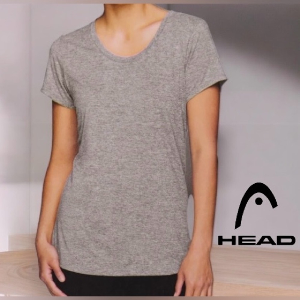 HEAD, Active Short Sleeved Tee Women's, Large, Gray 🏃‍♀️‍➡️